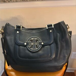 Tory Burch black leather handle bag